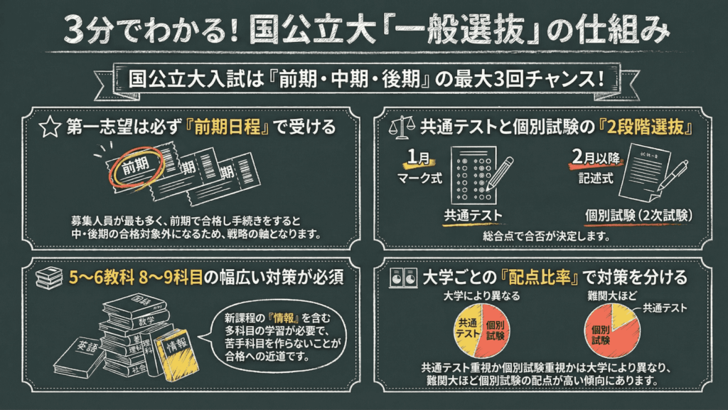 国公立大一般選抜の仕組みと戦略