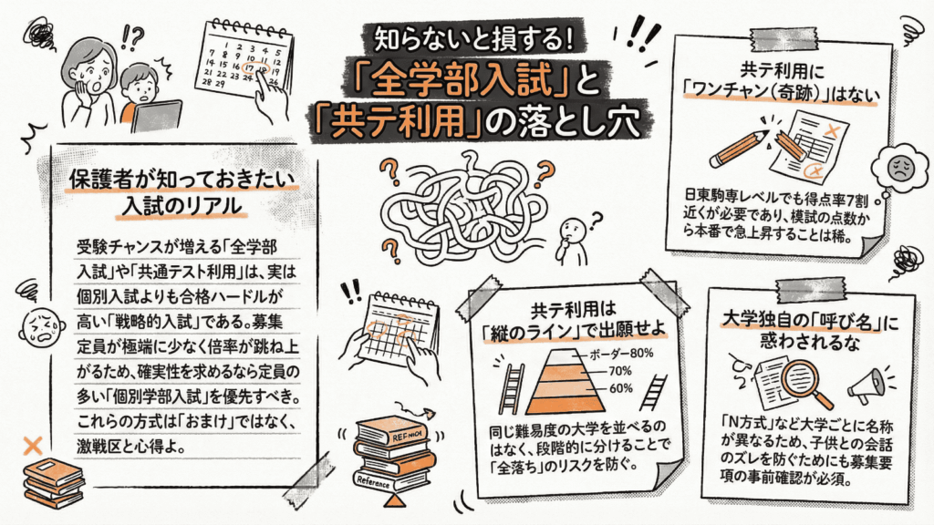 全学部入試と共通テスト利用の攻略
