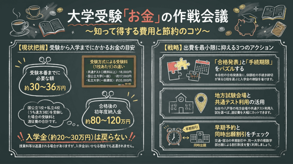 大学受験 : 費用の相場と節約術
