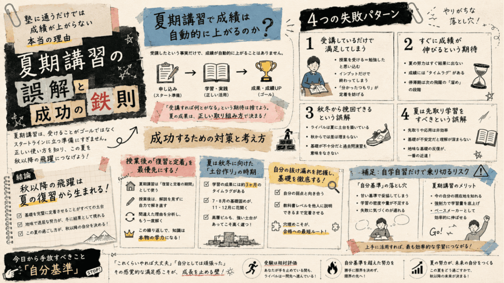 塾の夏期講習 : 成果を引き出す勉強法