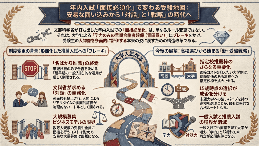 年内入試「面接必須化」で大学受験はどう変わる?