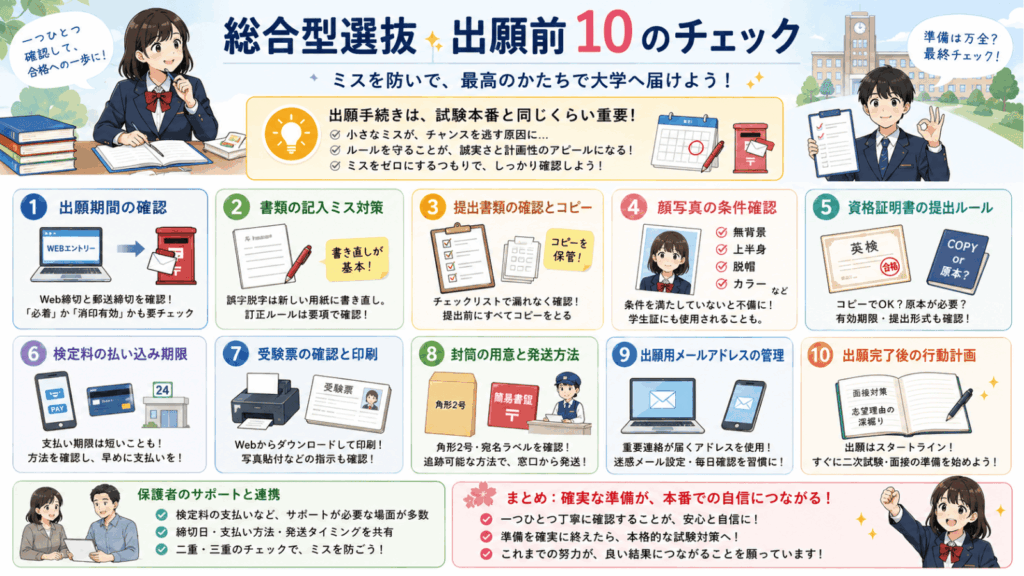 総合型選抜 - 出願前 10のチェック